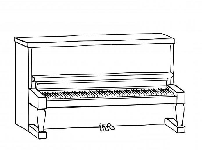 Bir piyano çizmek için: talimat